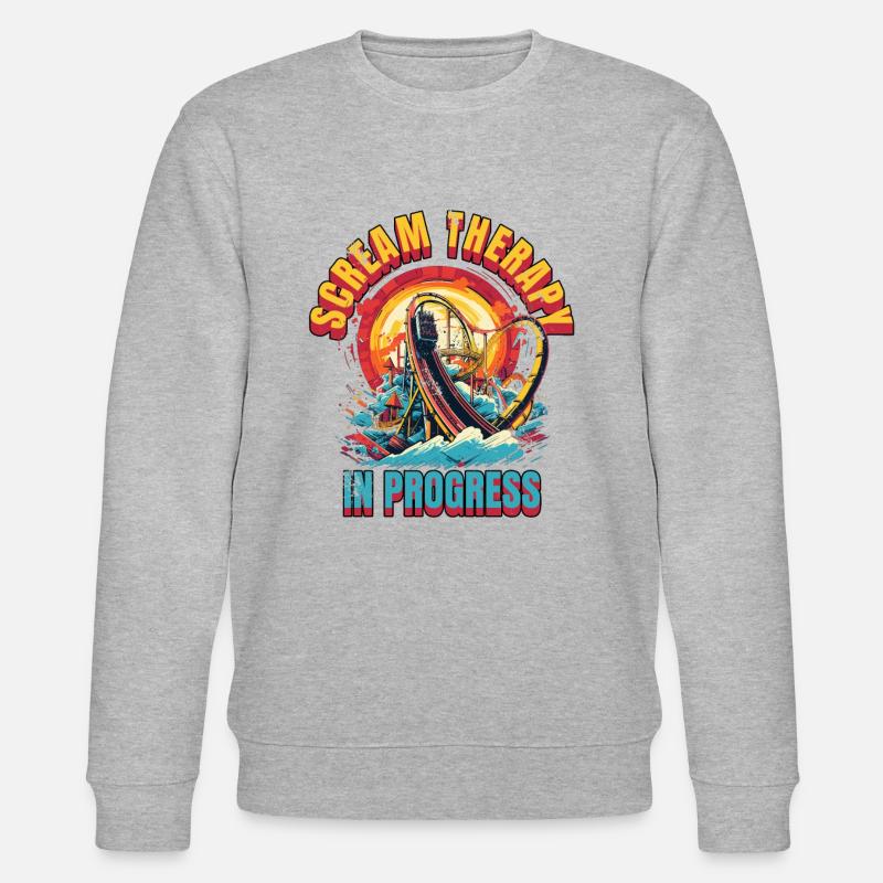 Freizeitpark Jahrmarkt Rummelplatz Kirmes - Stanley/Stella Unisex Bio-Sweatshirt CHANGER  - Grau meliert