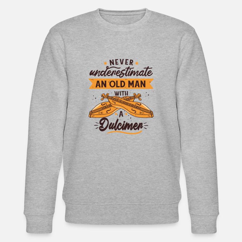 Dulcimer-Musiker Zupfinstrument Hammered Dulcimer - Stanley/Stella Unisex Bio-Sweatshirt CHANGER  - Grau meliert