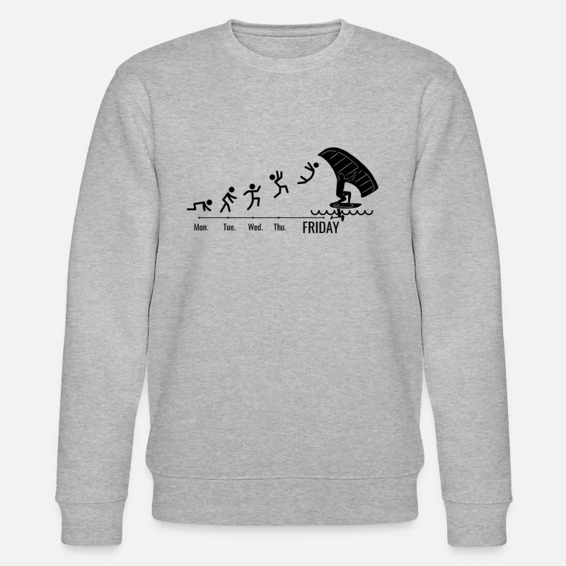 Wingfoil Surfer Wingfoiling Hydrofoil Weekend - Stanley/Stella CHANGER Unisex Organic Sweatshirt - heather grey