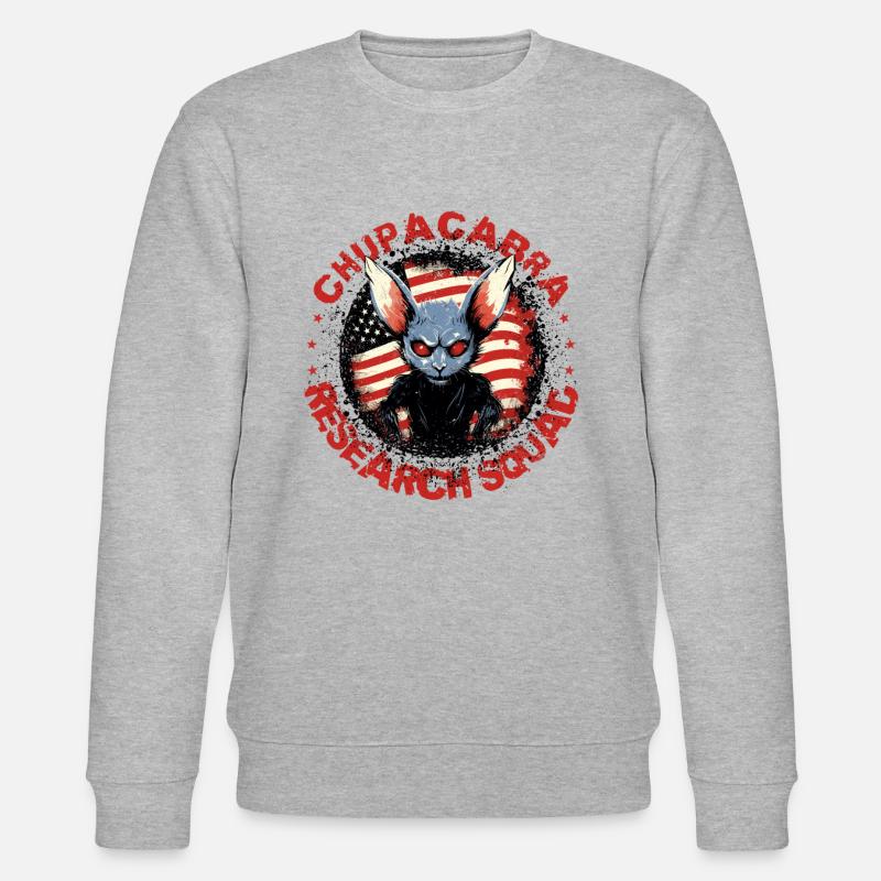 Cryptozoologists Chupacabra Creatures Funny - Stanley/Stella CHANGER Unisex Organic Sweatshirt - heather grey