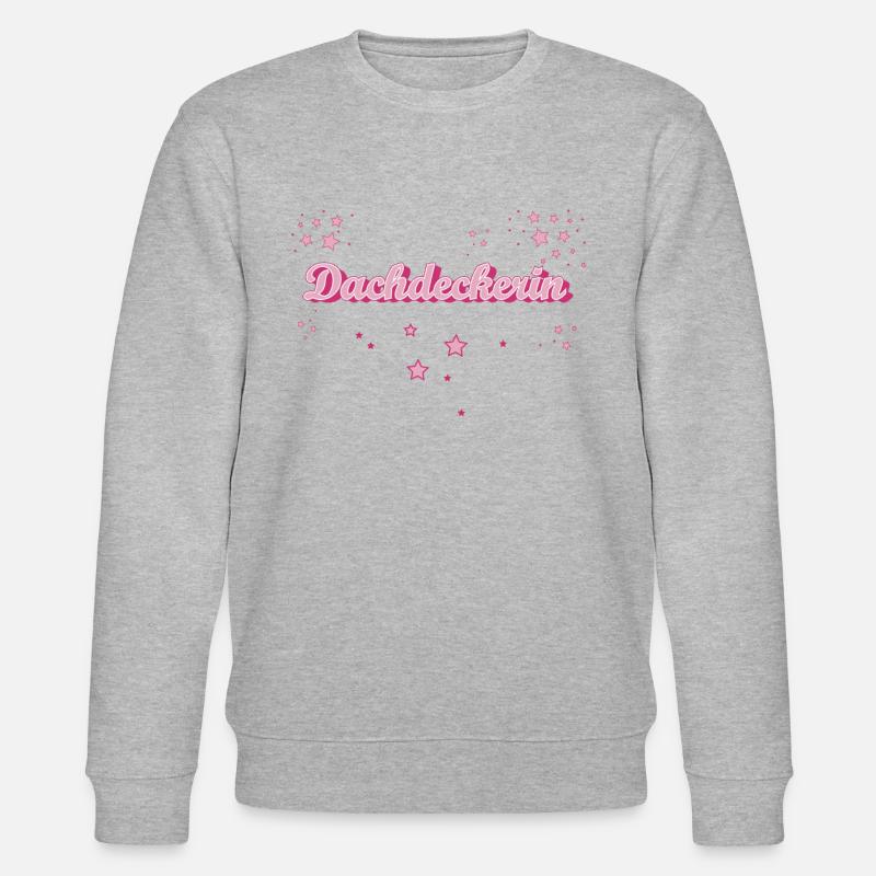 Dachdecker Abschluss-Geschenk Handwerker - Stanley/Stella Unisex Bio-Sweatshirt CHANGER  - Grau meliert