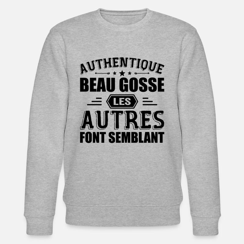 Authentic Handsome Kid - Stanley/Stella CHANGER Unisex Organic Sweatshirt - heather grey