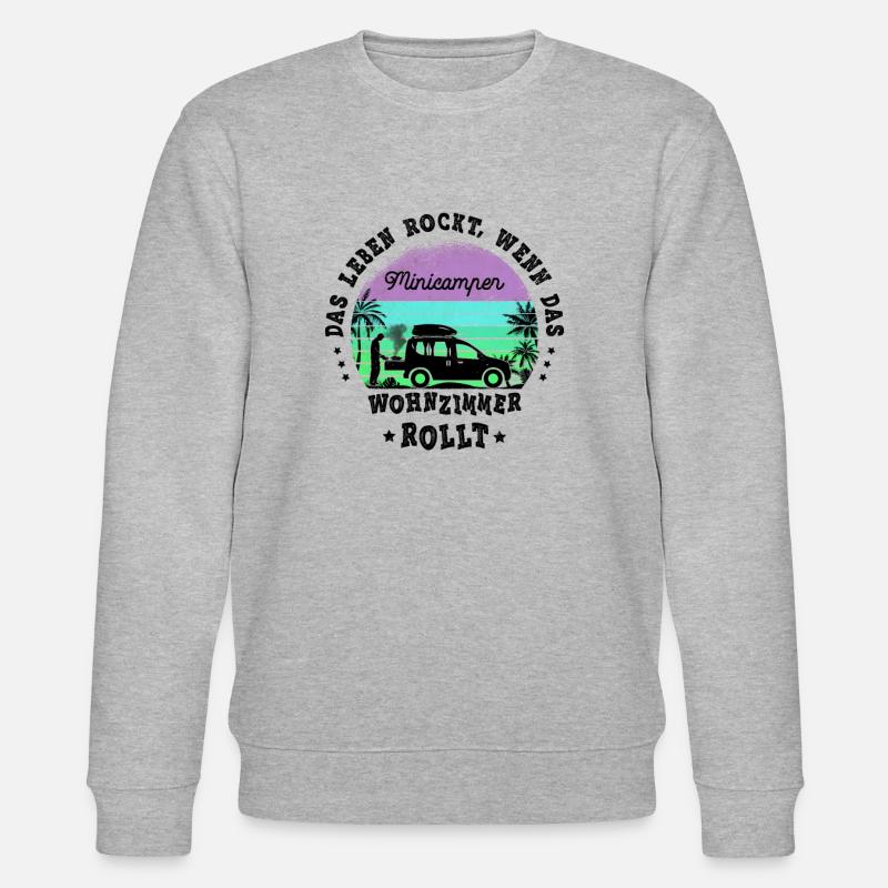Minicamper Camping-Camper Microcamper Sayings - Stanley/Stella CHANGER Unisex Organic Sweatshirt - heather grey