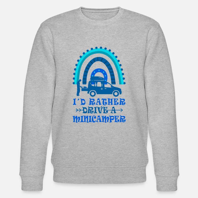 Minicamper Sayings Camping-Camper Microcamper - Stanley/Stella CHANGER Unisex Organic Sweatshirt - heather grey