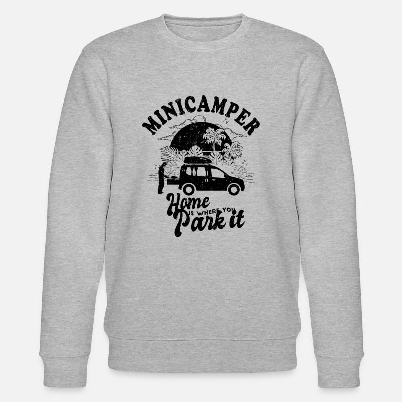 Minicamper Sprüche Camping-Camper Microcamper - Stanley/Stella Unisex Bio-Sweatshirt CHANGER  - Grau meliert