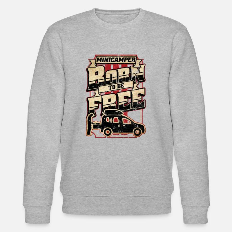 Born Minicamper Camping-Camper Microcamper - Stanley/Stella CHANGER Unisex Organic Sweatshirt - heather grey