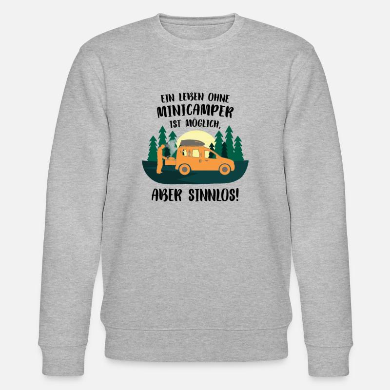 Minicamper SENSELESS Camping-Camper Microcamper - Stanley/Stella CHANGER Unisex Organic Sweatshirt - heather grey