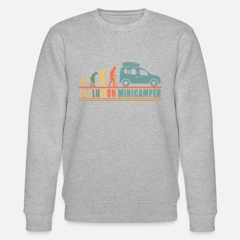 Evolution Minicamper Camping-Camper Microcamper - Stanley/Stella Unisex Bio-Sweatshirt CHANGER  - Grau meliert