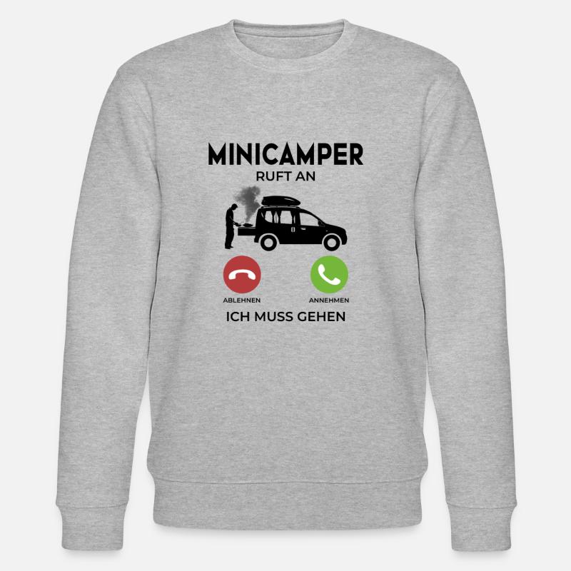 Minicamper Calls Camping Camper Microcamper - Stanley/Stella CHANGER Unisex Organic Sweatshirt - heather grey