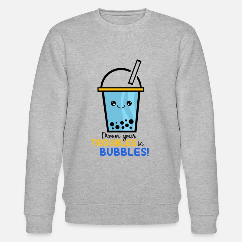 Bubble Tea - Stanley/Stella Unisex Bio-Sweatshirt CHANGER  - Grau meliert
