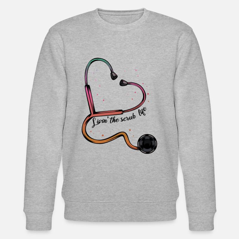 Krankenschwester - Stanley/Stella Unisex Bio-Sweatshirt CHANGER  - Grau meliert