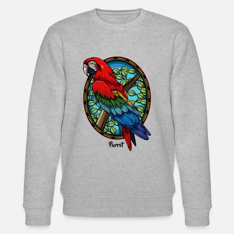 Papagei - Stanley/Stella Unisex Bio-Sweatshirt CHANGER  - Grau meliert
