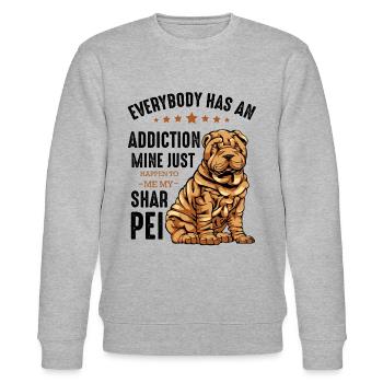 Shar Pei - Stanley/Stella Unisex Bio-Sweatshirt CHANGER  - Grau meliert - Vorne - Nik (191cm) & Marisol (170cm)