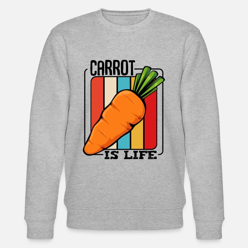 Karotte Möhre - Stanley/Stella Unisex Bio-Sweatshirt CHANGER  - Grau meliert
