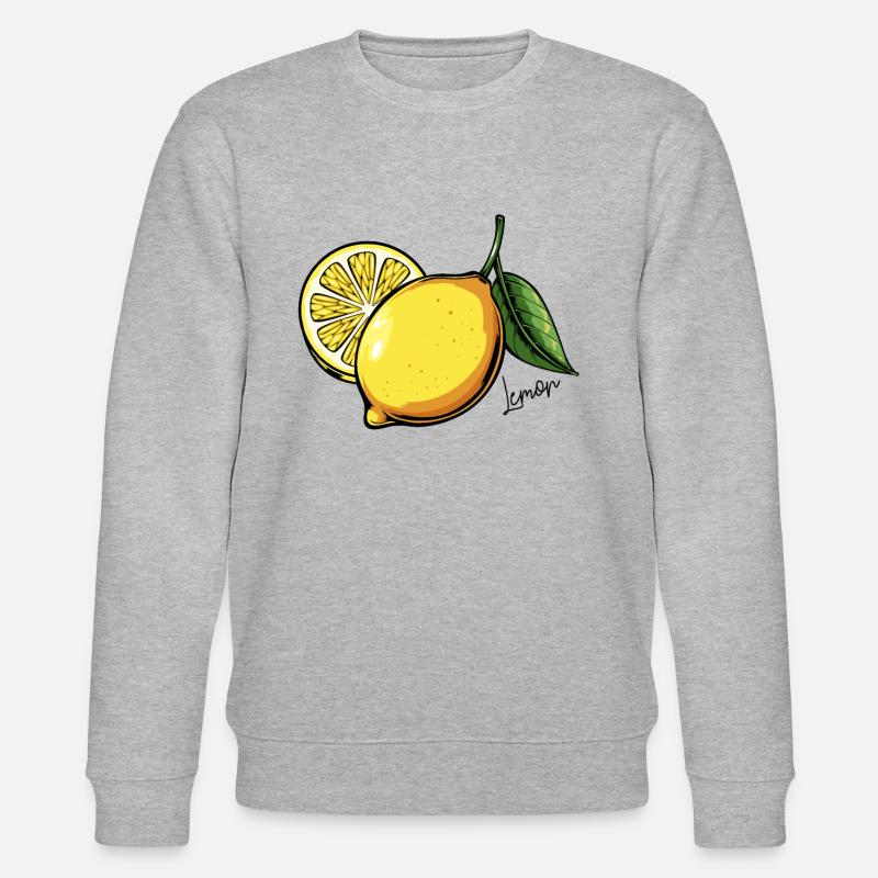 Zitrone Frucht - Stanley/Stella Unisex Bio-Sweatshirt CHANGER  - Grau meliert