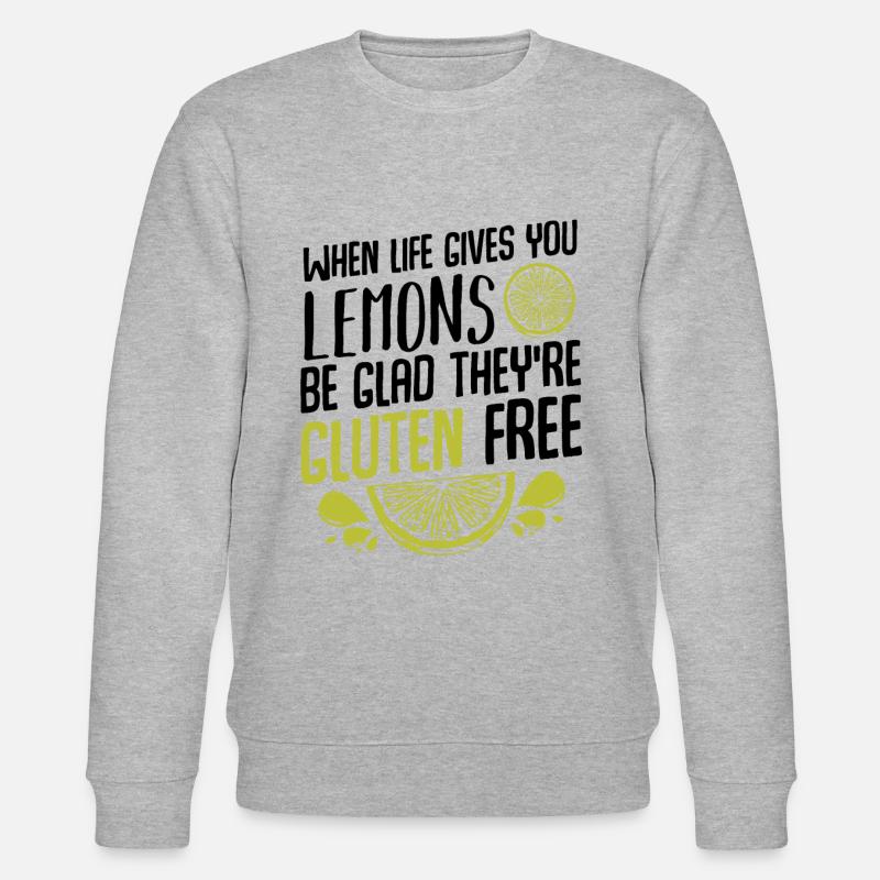 Zitrone Frucht - Stanley/Stella Unisex Bio-Sweatshirt CHANGER  - Grau meliert