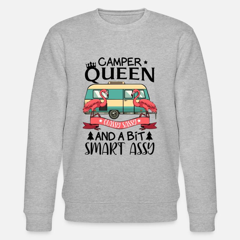 Camping Camper - Stanley/Stella Unisex Bio-Sweatshirt CHANGER  - Grau meliert