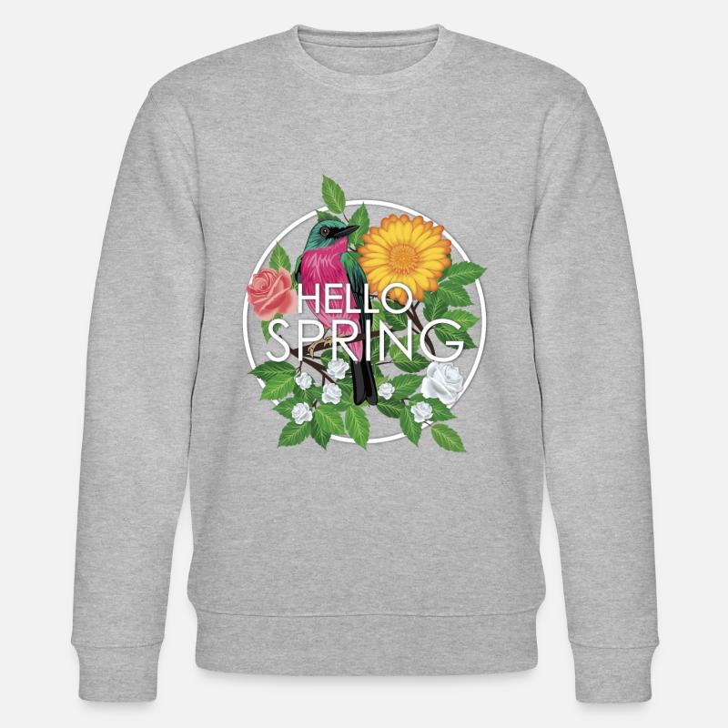 Hallo Frühling - Stanley/Stella Unisex Bio-Sweatshirt CHANGER  - Grau meliert