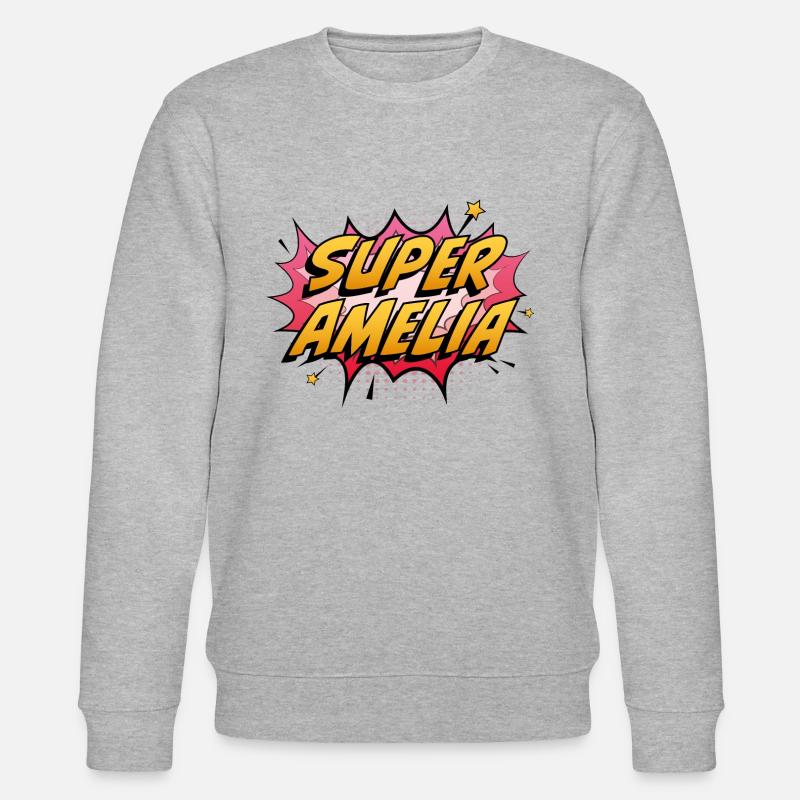Super Amelia - Stanley/Stella Unisex Bio-Sweatshirt CHANGER  - Grau meliert