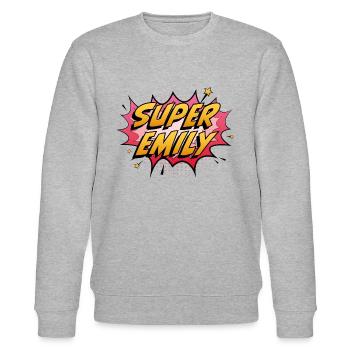 Super-Emily - Stanley/Stella Unisex Bio-Sweatshirt CHANGER  - Grau meliert - Vorne - Nik (191cm) & Marisol (170cm)
