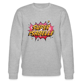 Super Isabelle - Sweat bio CHANGER Stanley/Stella Unisexe - gris chiné - Devant - Nik (191cm) & Marisol (170cm)