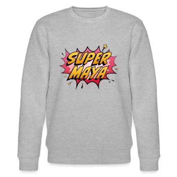 Super Maya - Stanley/Stella Unisex Bio-Sweatshirt CHANGER  - Grau meliert - Vorne - Nik (191cm) & Marisol (170cm)