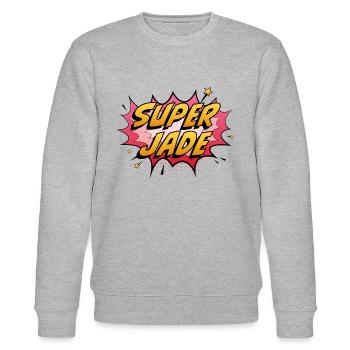 Super-Jade - Stanley/Stella Unisex Bio-Sweatshirt CHANGER  - Grau meliert - Vorne - Nik (191cm) & Marisol (170cm)
