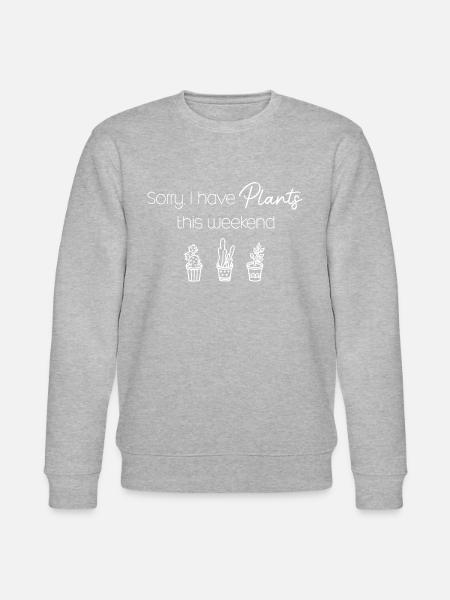 Sorry, I have Plants - Stanley/Stella Unisex Bio-Sweatshirt CHANGER  - Grau meliert