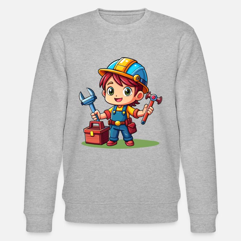 Kleiner Handwerker - Stanley/Stella Unisex Bio-Sweatshirt CHANGER  - Grau meliert