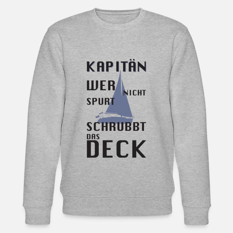 Kapitän Deck schrubben - Stanley/Stella Unisex Bio-Sweatshirt CHANGER  - Grau meliert