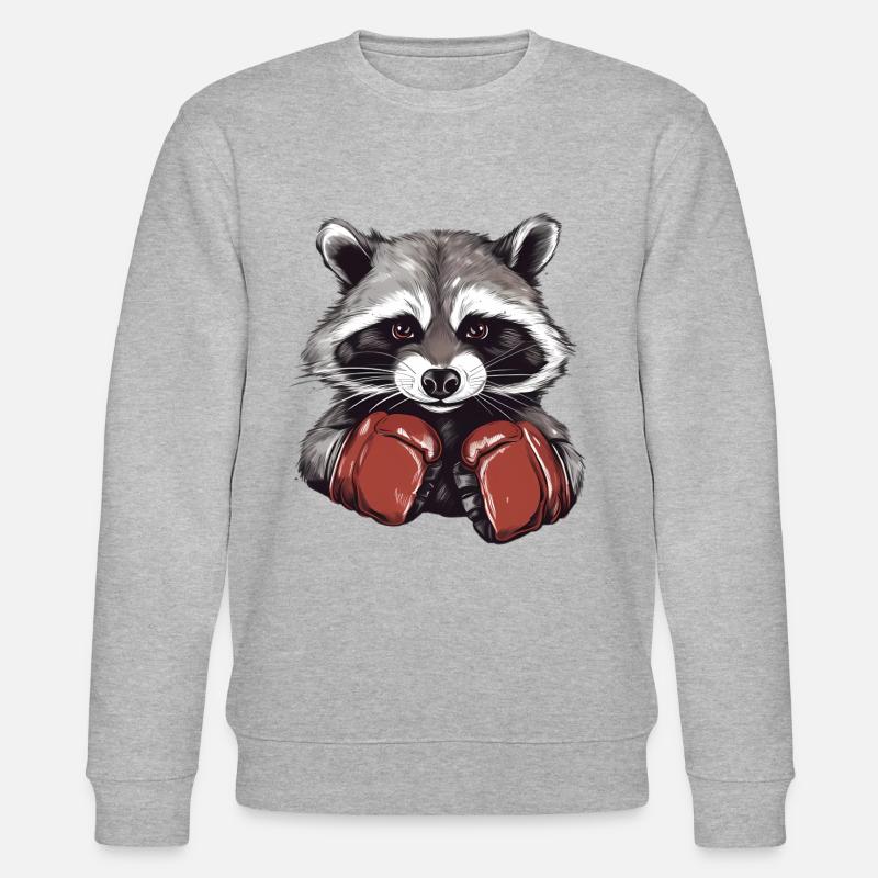 Raccoon boxes - Stanley/Stella CHANGER Unisex Organic Sweatshirt - heather grey