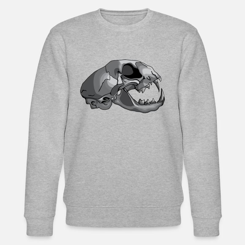 Katzenschädel - Stanley/Stella Unisex Bio-Sweatshirt CHANGER  - Grau meliert