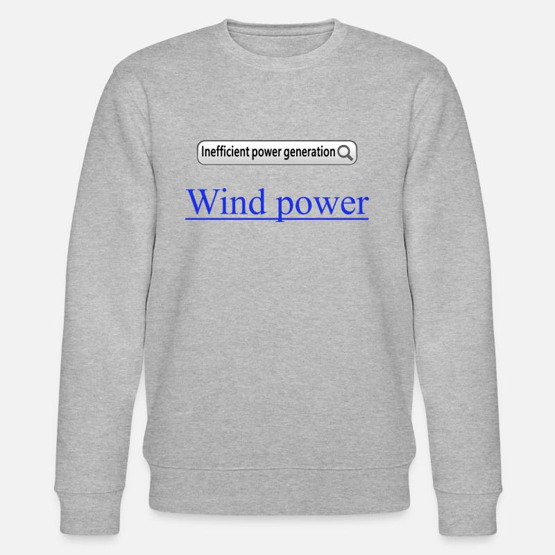 Windkraft Ineffiziente Stromerzeugung - Stanley/Stella Unisex Bio-Sweatshirt CHANGER  - Grau meliert