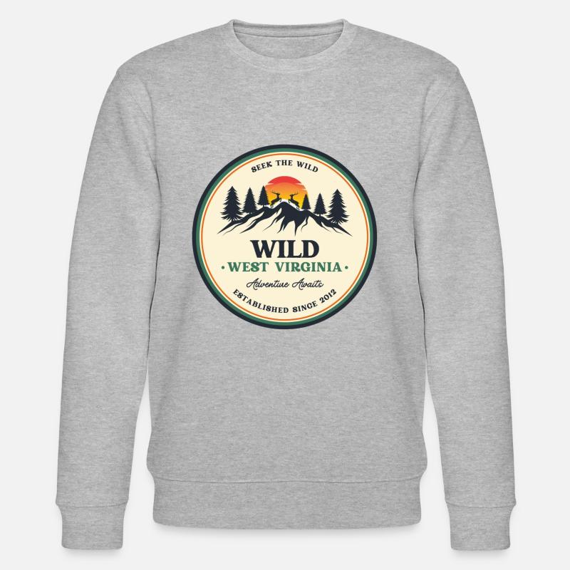 Wild West Virginia - Stanley/Stella Unisex Bio-Sweatshirt CHANGER  - Grau meliert
