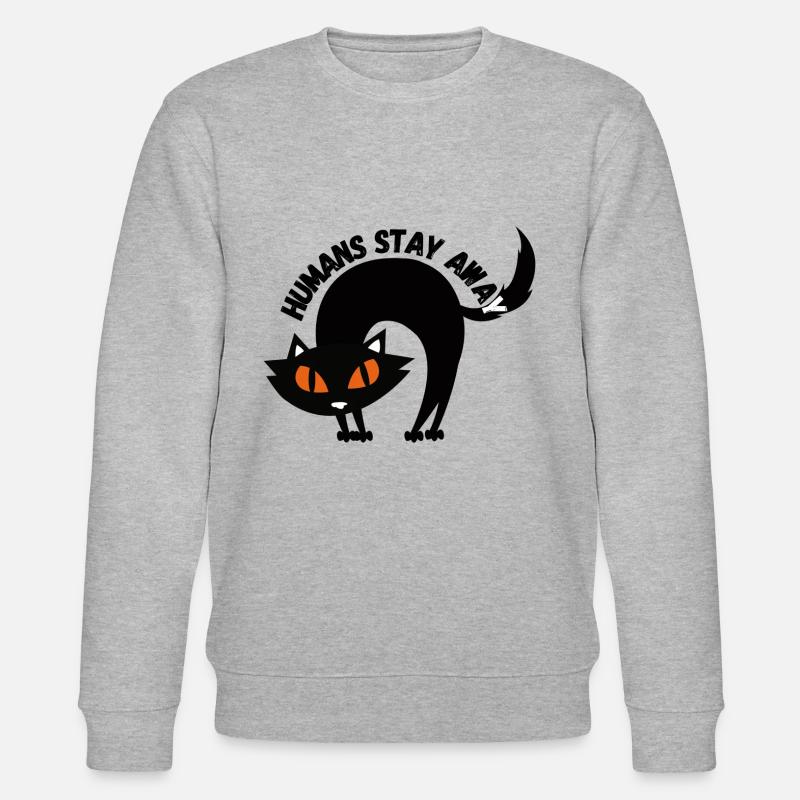 Humans stay away 2 - Stanley/Stella Unisex Bio-Sweatshirt CHANGER  - Grau meliert