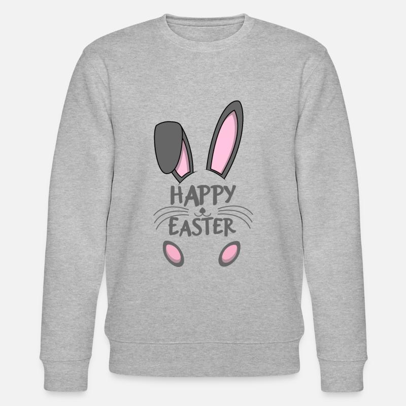 Joyeux lapin de Pâques - Sweat bio CHANGER Stanley/Stella Unisexe - gris chiné