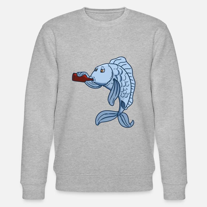 Drunk Fish - Stanley/Stella Unisex Bio-Sweatshirt CHANGER  - Grau meliert