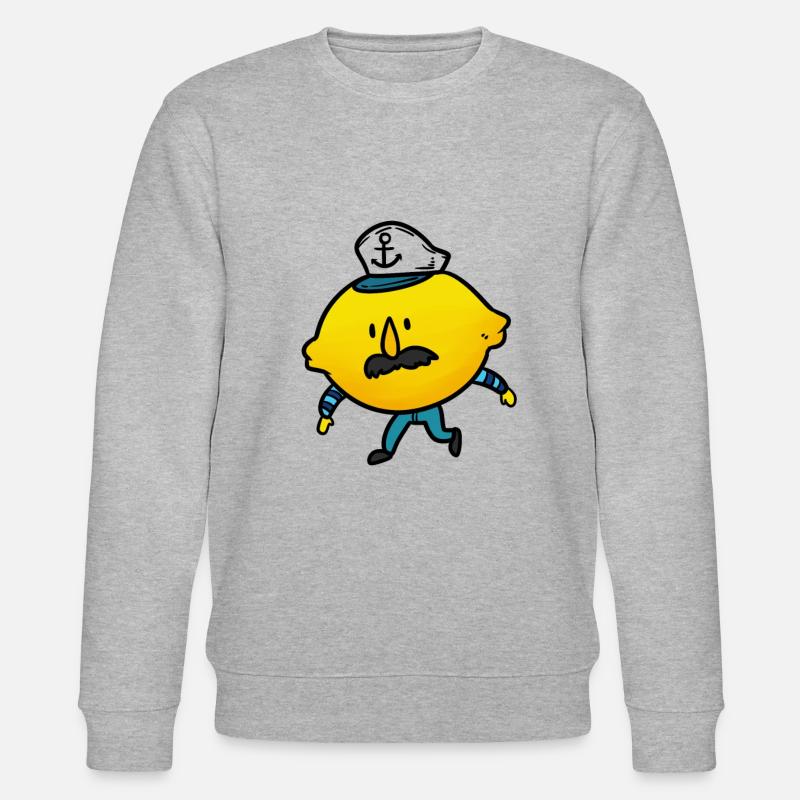 Captain Lemon, lemon - Stanley/Stella CHANGER Unisex Organic Sweatshirt - heather grey