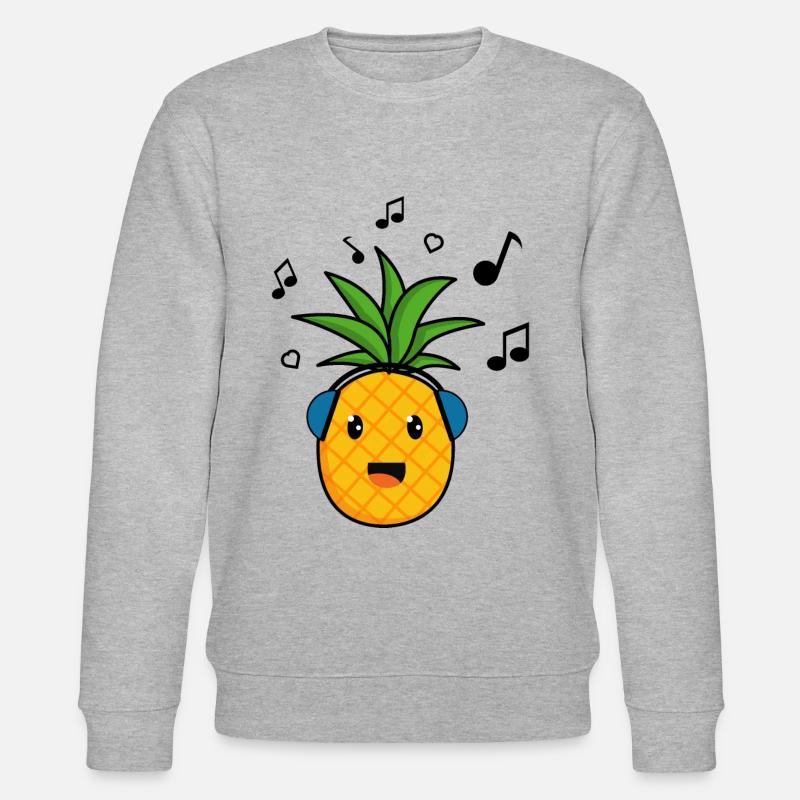 Ananas musical, ananas - Sweat bio CHANGER Stanley/Stella Unisexe - gris chiné
