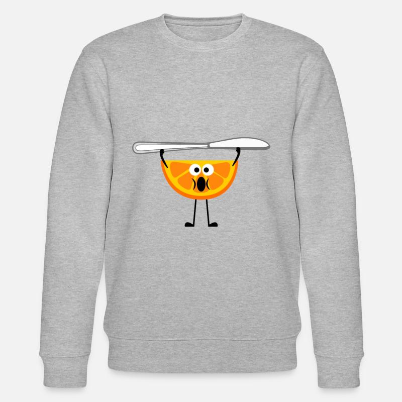 Orange and Knife - Stanley/Stella Unisex Bio-Sweatshirt CHANGER  - Grau meliert