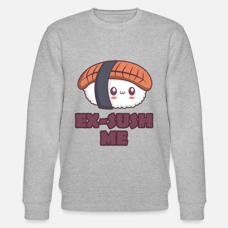cute sushi - Stanley/Stella CHANGER Unisex Organic Sweatshirt - heather grey