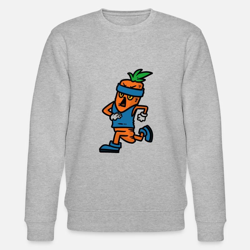 Run Carrot Run - Stanley/Stella Unisex Bio-Sweatshirt CHANGER  - Grau meliert