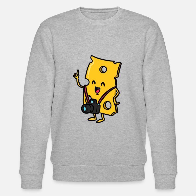 Camera Man Cheddar , Fotograf Cheddar - Stanley/Stella Unisex Bio-Sweatshirt CHANGER  - Grau meliert