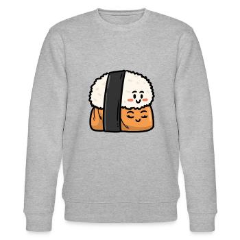 Sushis Love , Cute - Stanley/Stella Unisex Bio-Sweatshirt CHANGER  - Grau meliert - Vorne - Nik (191cm) & Marisol (170cm)