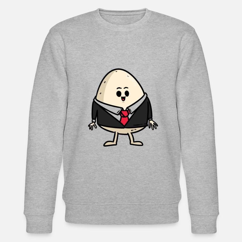 Egg in a suit - Stanley/Stella CHANGER Unisex Organic Sweatshirt - heather grey