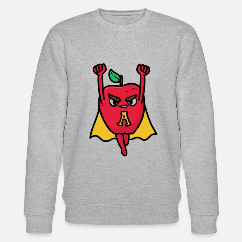 Super Apple , Super Apfel - Stanley/Stella Unisex Bio-Sweatshirt CHANGER  - Grau meliert