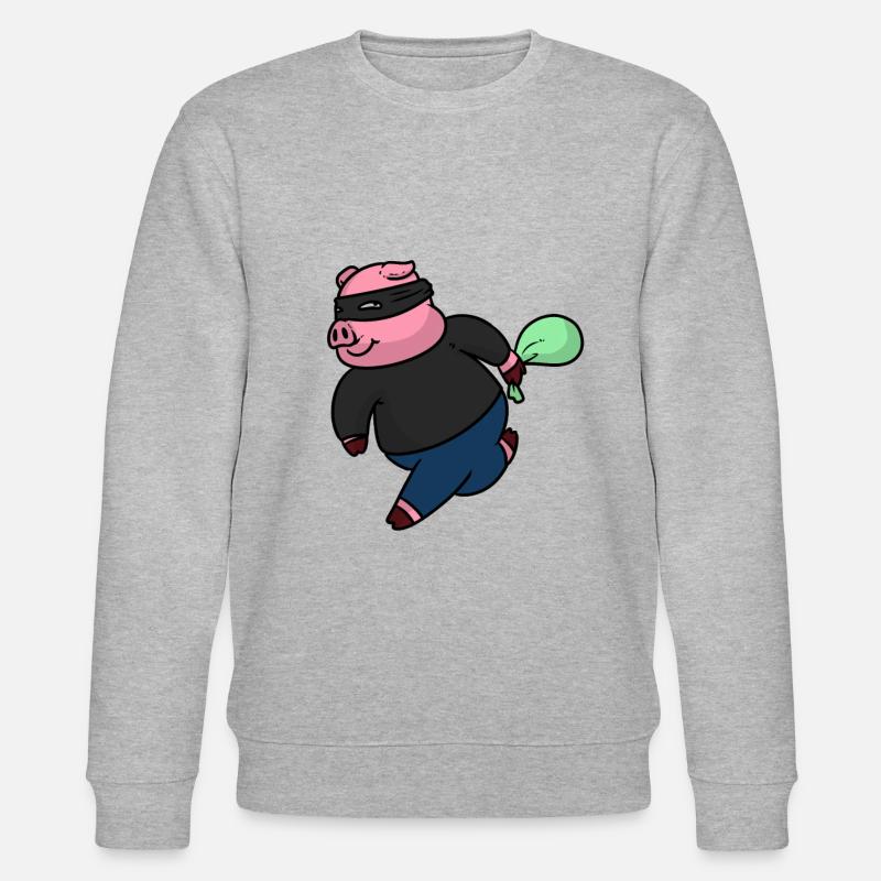 Voleur cochon voleur cochon - Sweat bio CHANGER Stanley/Stella Unisexe - gris chiné