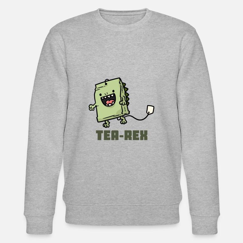 Tea Rex Tee-Rex - Stanley/Stella Unisex Bio-Sweatshirt CHANGER  - Grau meliert