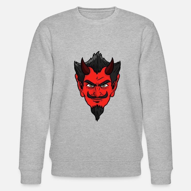 Devil Face - Stanley/Stella Unisex Bio-Sweatshirt CHANGER  - Grau meliert