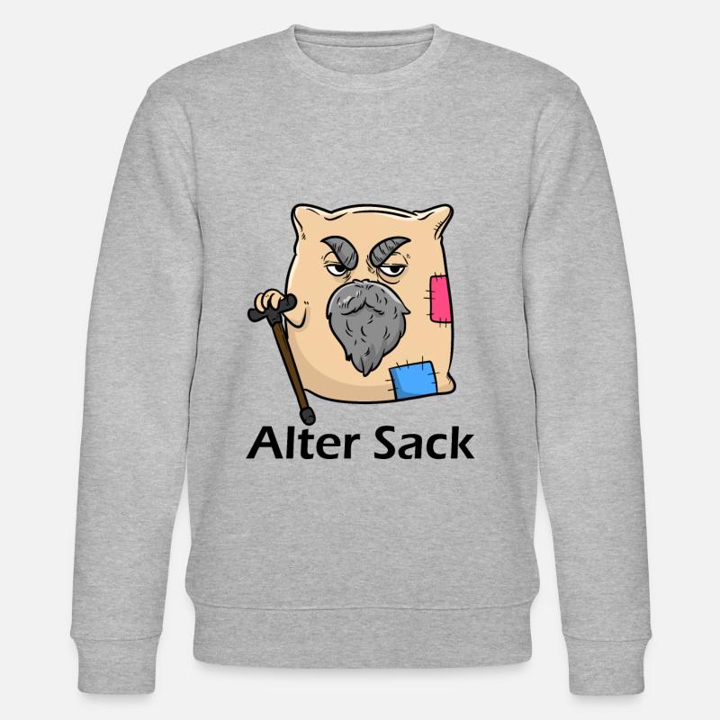 Old Sack Ironic Sarcasm Funny - Stanley/Stella CHANGER Unisex Organic Sweatshirt - heather grey